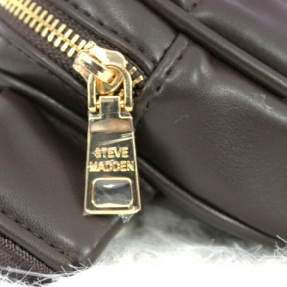 👜 Steve Madden Espresso Brown Faux Leather Belt Bag Fanny Pack Crossbody NWT - Picture 5 of 8